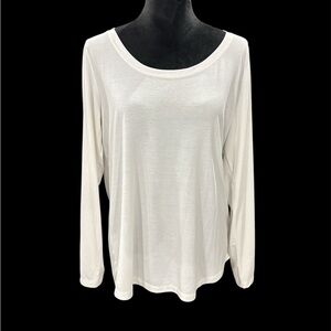 Athleta long sleeve soft white t-shirt MEDIUM